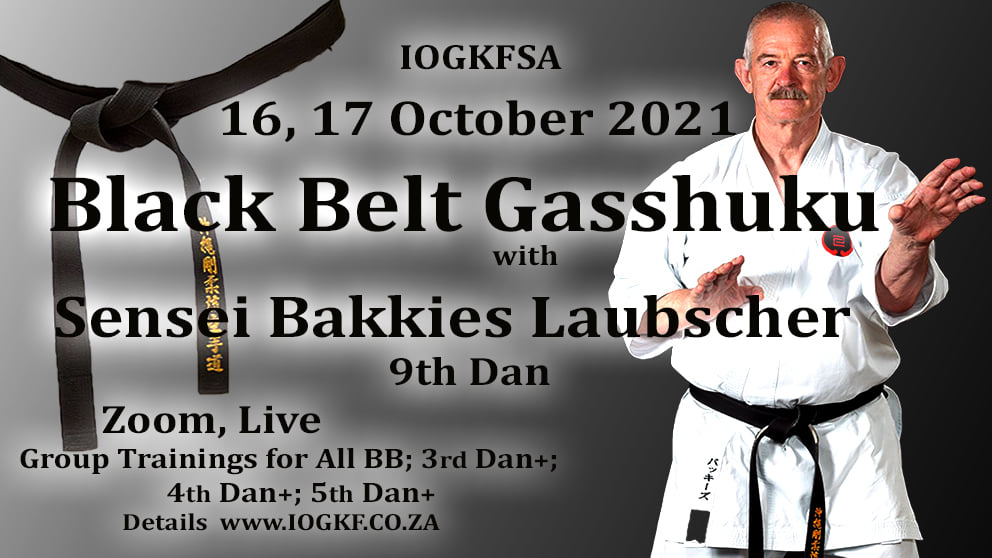 IOGKF SA Black Belt Gasshuku 2021